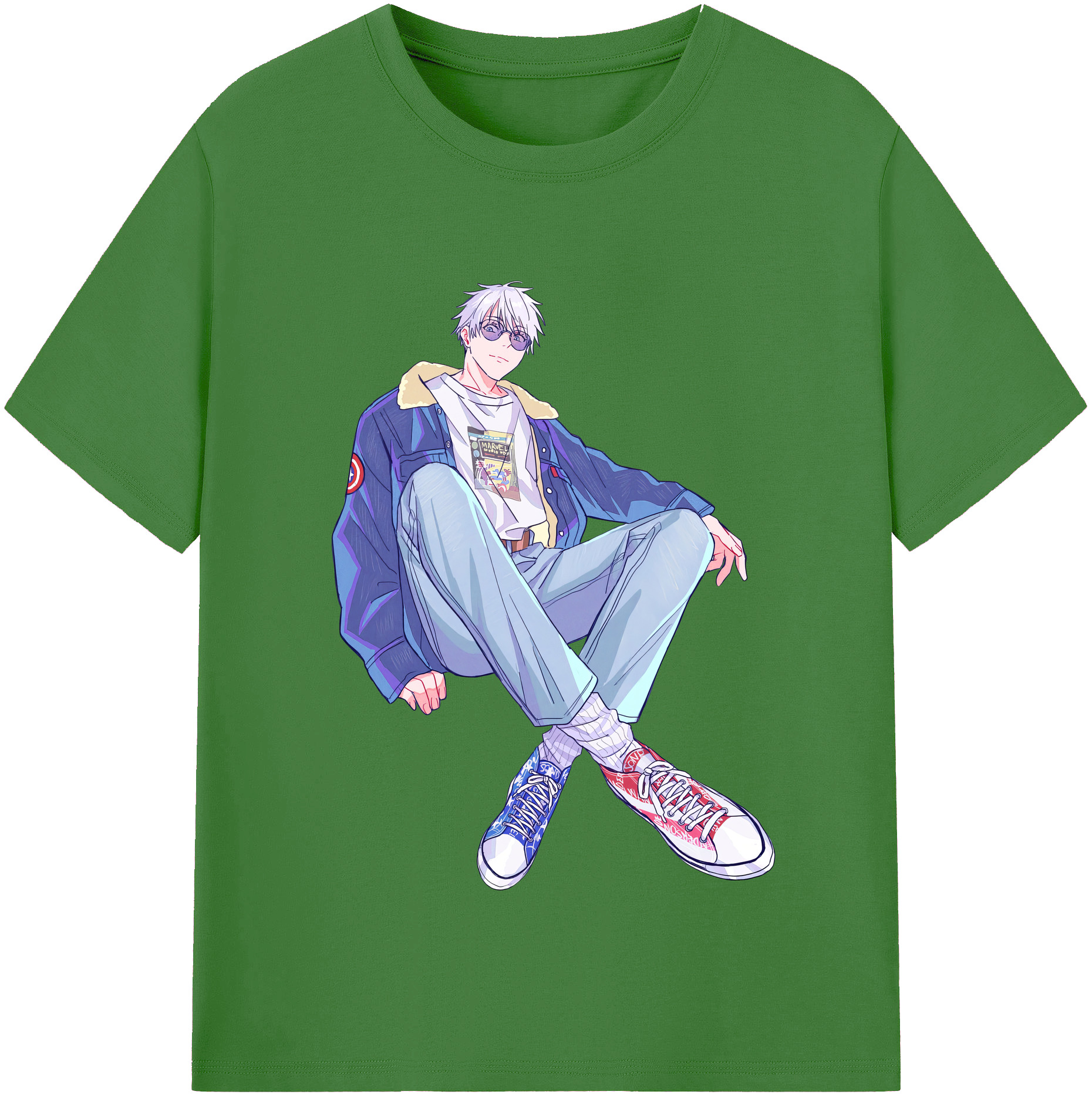 （画像用） 呪術廻戦 Jujutsu Kaisen レディースカジュアルプリントTシャツ（綿100％）